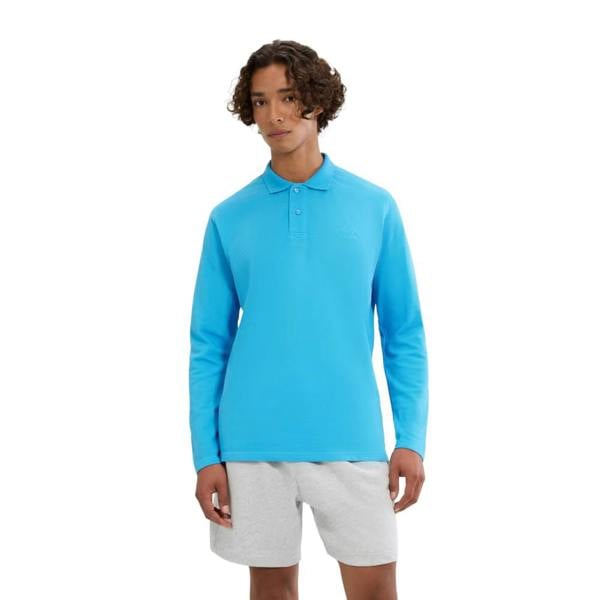 Ellesse Mens Nerola Long-Sleeved Polo Shirt - Blue - 