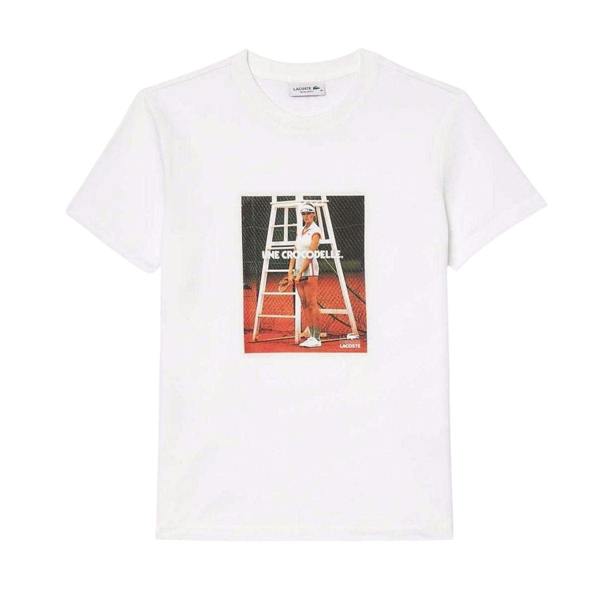 Lacoste Womens/Ladies Printed Piqué T-Shirt - White - 