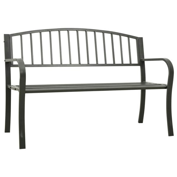 Berkfield Garden Bench Grey 120 cm Steel