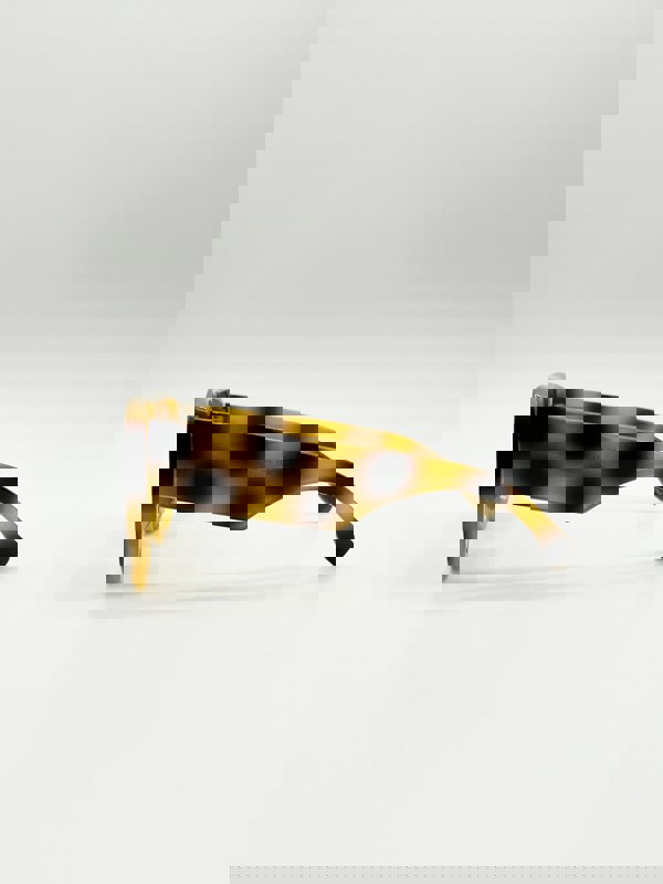 SVNX Oversized Flat Top Spotty sunglasses in Brown