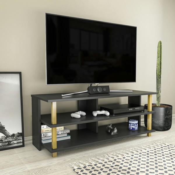 Decorotika Pueblo Modern Tv Stand TV Cabinet for TV's up to 55"