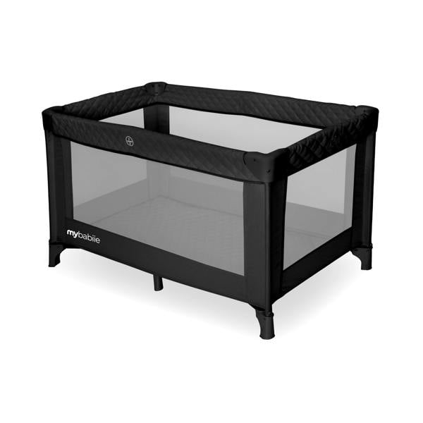 My Babiie MBTC1 Travel Cot - Black Quilted