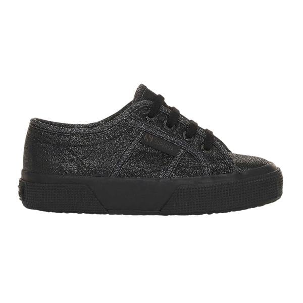 Superga Girls Lamej Canvas Shoes - Total Black Hematite - 