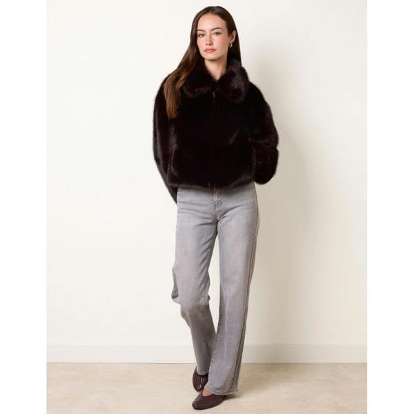 Blue Vanilla Plush Faux Fur Coat