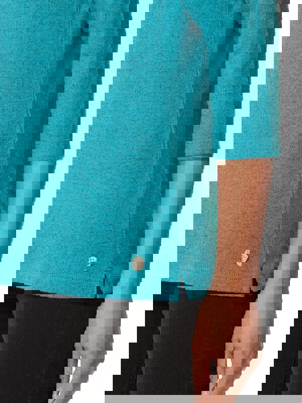 PennyPlain Cowl Neck Top - Azure