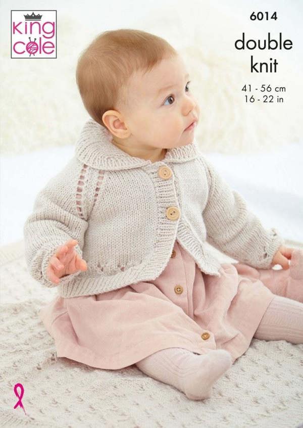 King Cole Comfort DK Knitting Pattern 6014, Jackets, Cardigans, Blankets for Baby, 16 - 22 Inches