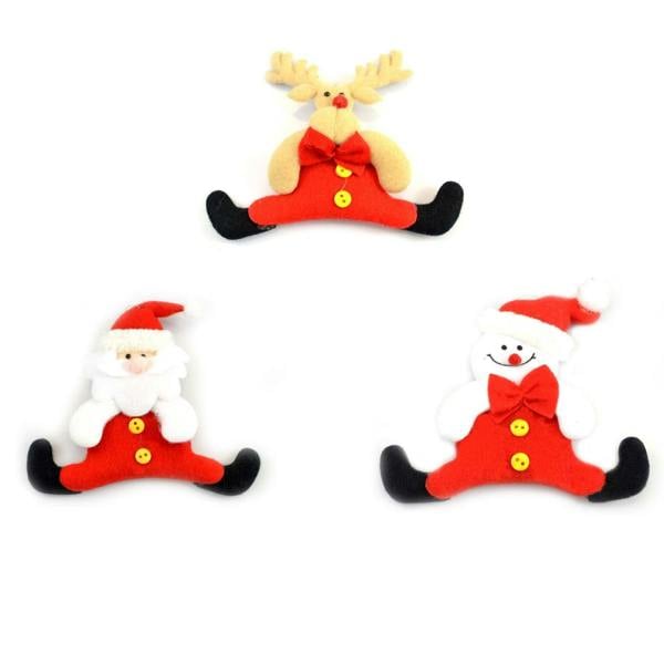 3 Handmade Multicolour Novelty Christmas Tree Hanging Decorations for Festive Home Display image 1