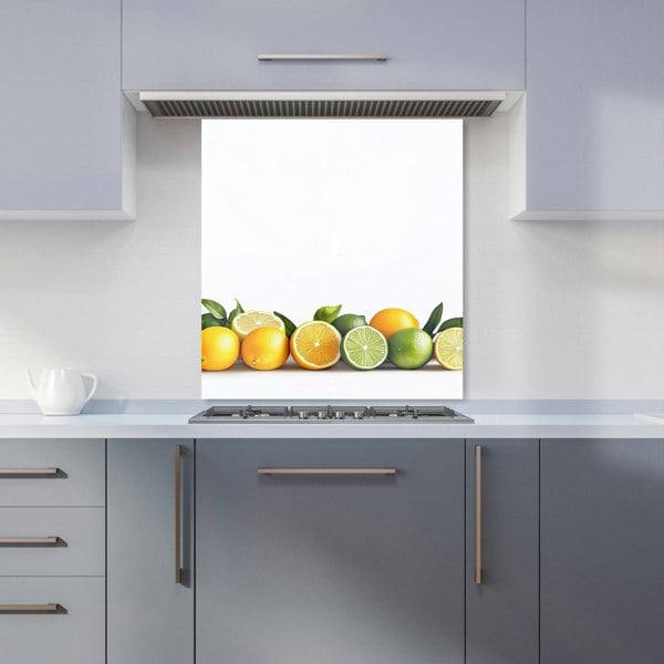 Warren Reed - Designer Citrus Parade on White Kitchen Splashback