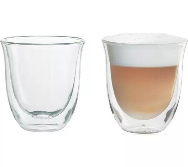 De’Longhi De'Longhi DLSC301 Double Walled Cappuccino Glasses Pack of 6 Clear