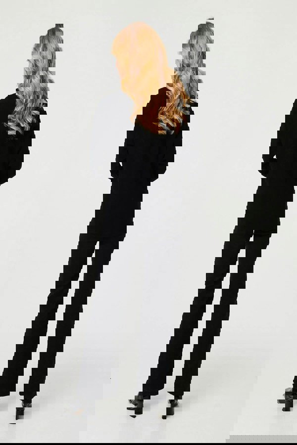 Black | Sparkly Heart Print Long Sleeve Jumper
