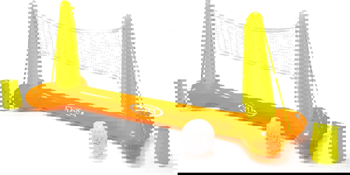 Pool Volleyball Game Set & Floating Hoop Game -Water Sports Fun for All Ages