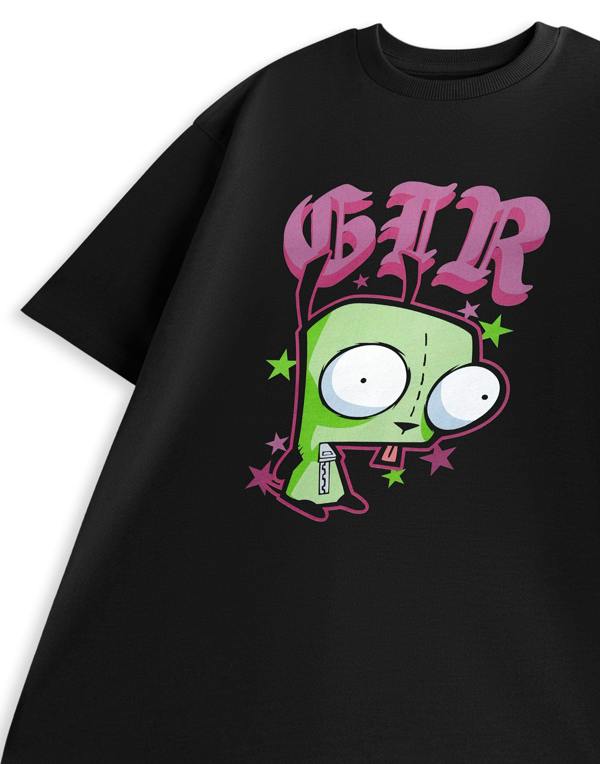 Invader Zim Mens Black Gir Short Sleeved T-Shirt