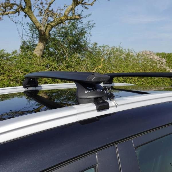 Green Valley Aerodynamic Roof Rack Wing Bars in Black, Fits Range Rover Velar 2017+ on Flush Rails