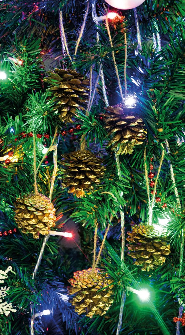 St Helens Gold Hanging Pinecones - Set Of 6