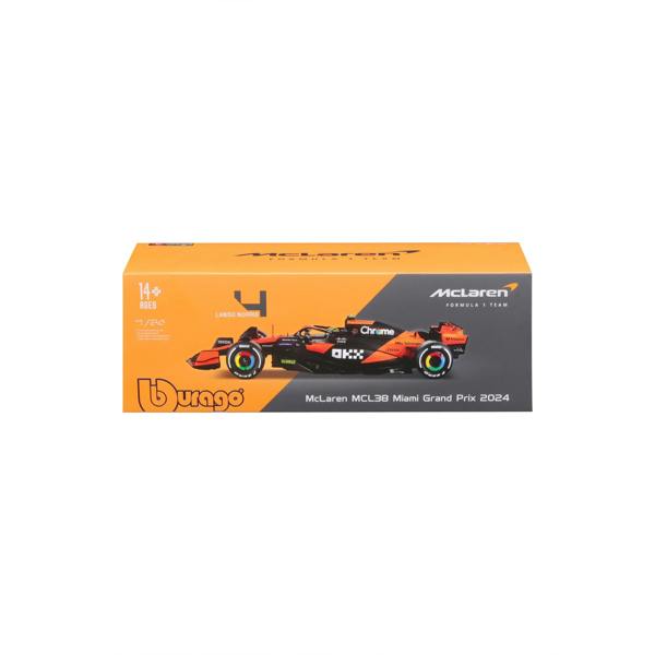1:24 F1 McLaren MCL38 2024 With Helmet Lando Norris