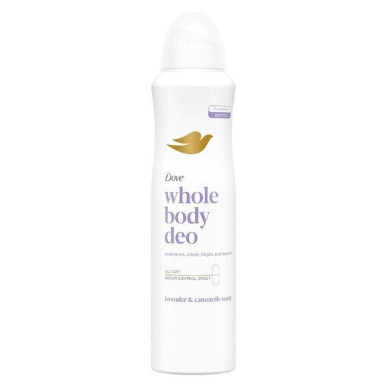 Dove Whole Body Odour Protection Deodorant Spray Lavender & Camomile, 6x150ml