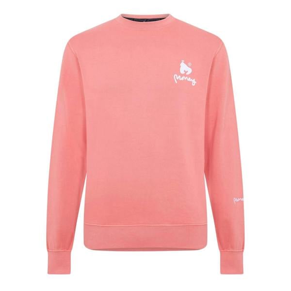 Money Unisex Adult Combo Ape Cotton Crew Neck Regular Sweatshirt - Coral - 