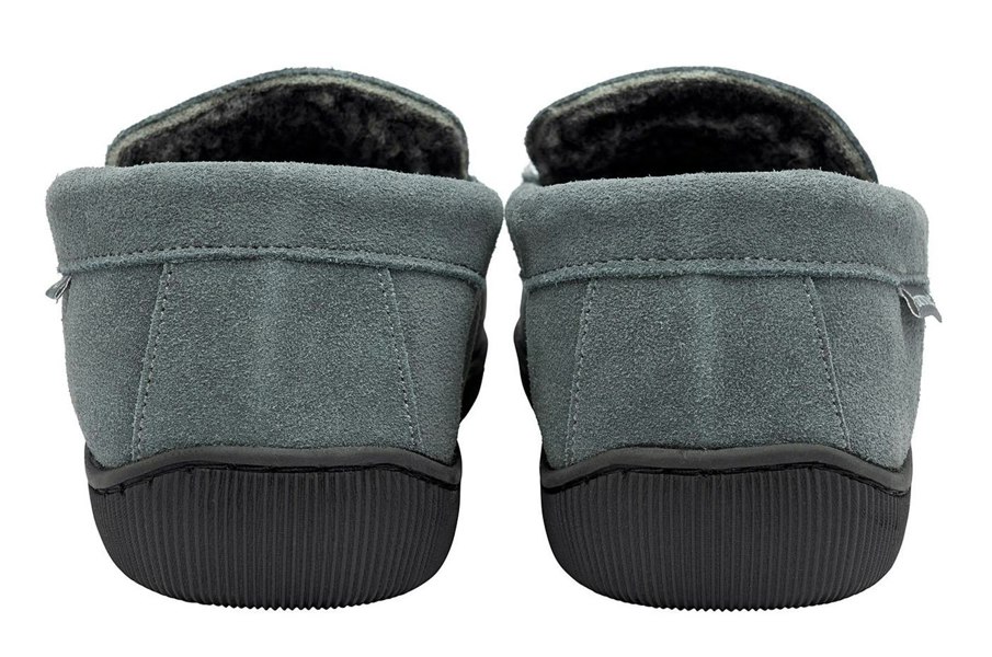 Dunlop Nathan Suede Leather Mens Memory Foam Loafer Slippers