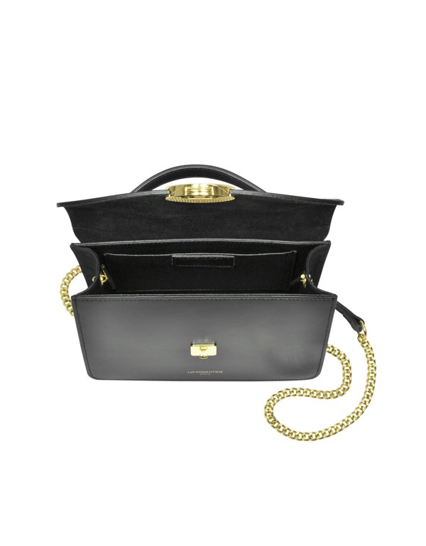 Le Parmentier New Ondina Top Handle Shoulder Bag - Black