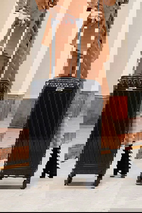 Living and Home Hardshell Rolling Luggage Trolley Travel Suitcase with Spinner Wheels