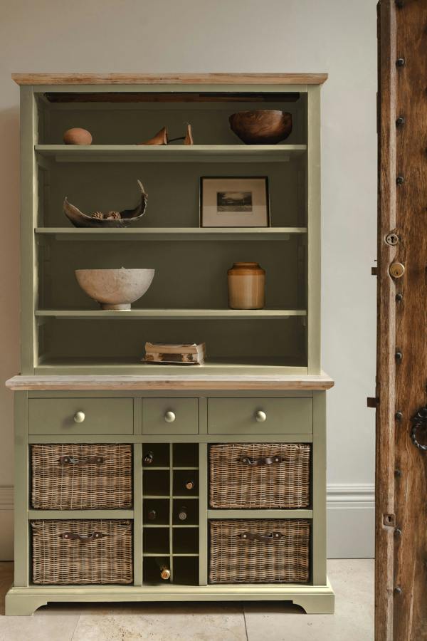 Statement Furniture Florence Display Cabinet With Shelves, Wine Rack and Storage Baskets