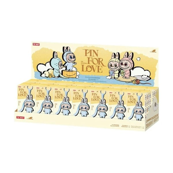 Pop Mart THE MONSTERS Pin for Love Series - Vinyl Plush Pendant (A-M) - Box Set of 14 Collectable Toys