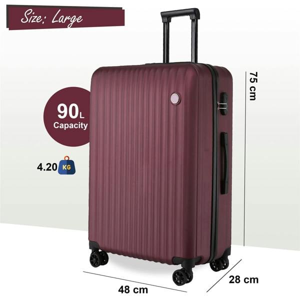 Infinity Luggage ABS Hard Shell Suitcase Luggage Set Travel Carry on Cabin Bag