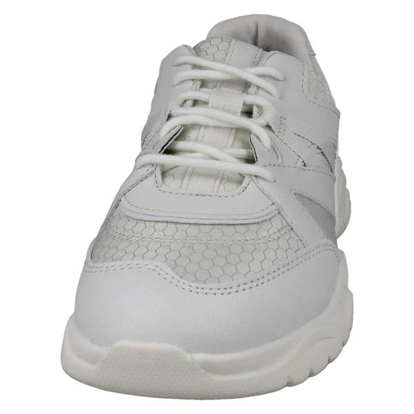 Clarks Kids Clarks Lace Up Sports Trainers Feather Pace O