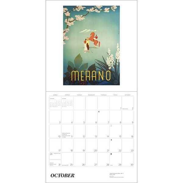 Italy, Vintage Travel Posters Calendar 2027, Wall Calendars, Month To View, Travel, Gift
