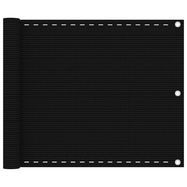 Berkfield Balcony Screen Black 75x500 cm HDPE