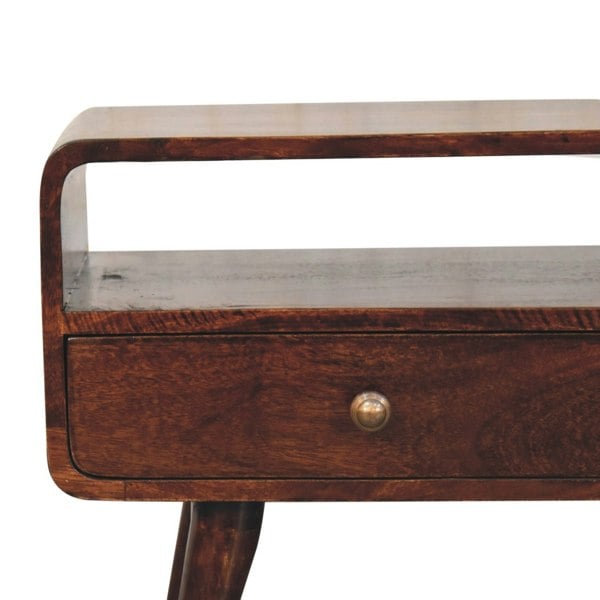 Artisan Furniture Solid Wood Curved California Walnut Media Unit