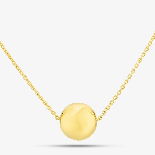 T. H. Baker 9ct Gold Round Ball Necklace CN151-17