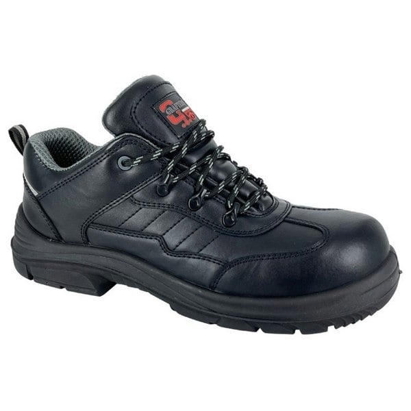 Grafters Men's Leather Safety Shoes - Black