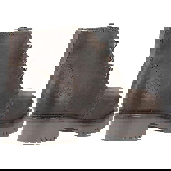 Cotswold Stroud Mens Leather Ankle Smart Country Lace Up Boots, brown leather men's ankle boots with lace-up front and rugged sole.