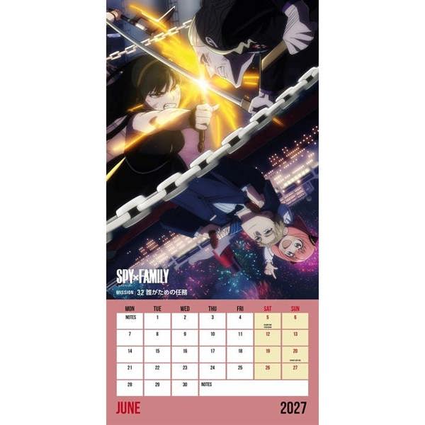 Spy X Family Calendar 2027, Wall Calendars, Month To View, Entertainment, Gift