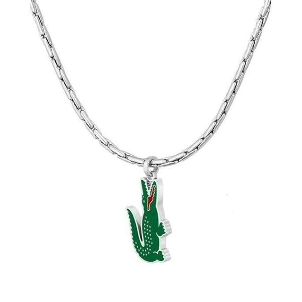 Lacoste Mens Arthor Stainless Steel Necklace & Pendant - Silver - 