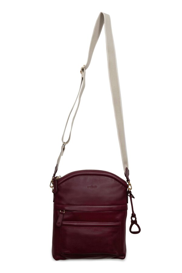 SADDLER Kimberley Leather Crossbody Bag -  Handmade by Saddler - Bordeaux