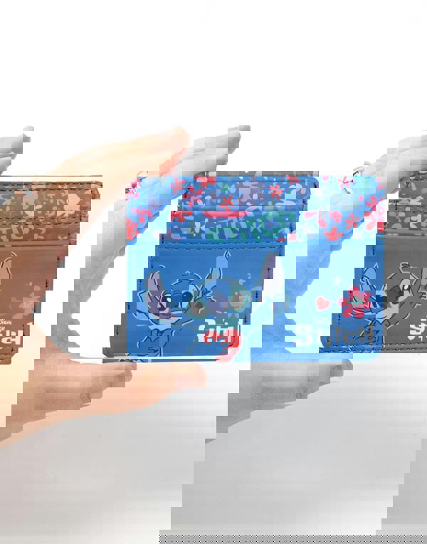 Lilo & Stitch Womens Blue Cardholder & Keyring Wallet Gift Set (One Size)