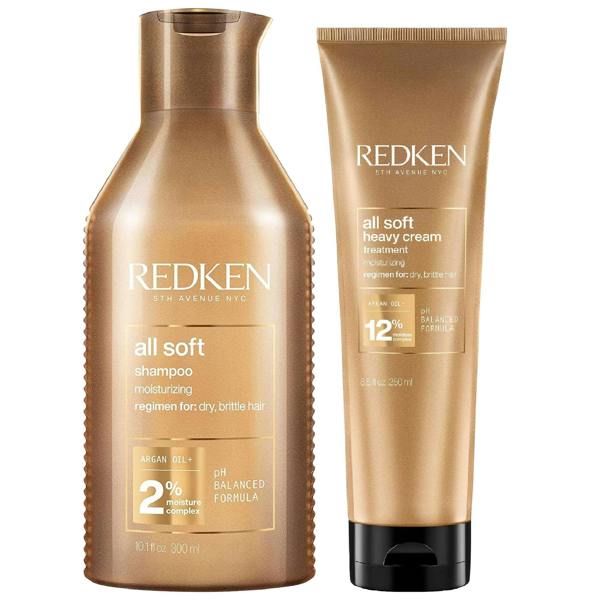 Redken  Duo: All Soft Heavy Cream 250ml & All Soft Shampoo, For Dry Hair, Intense Softness and Shine 300ml