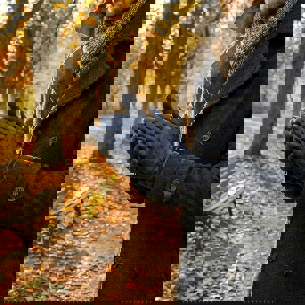 Infinity Leather Men's Leather Wool Lined Elastic Wrist Gloves