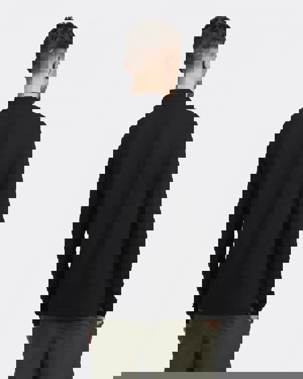 Lyle & Scott Mens Long Sleeve Polo Shirt - Z865 Jet Black