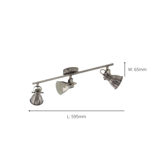 EGLO Seras Antique-Nickel 3-Light Pendant Light