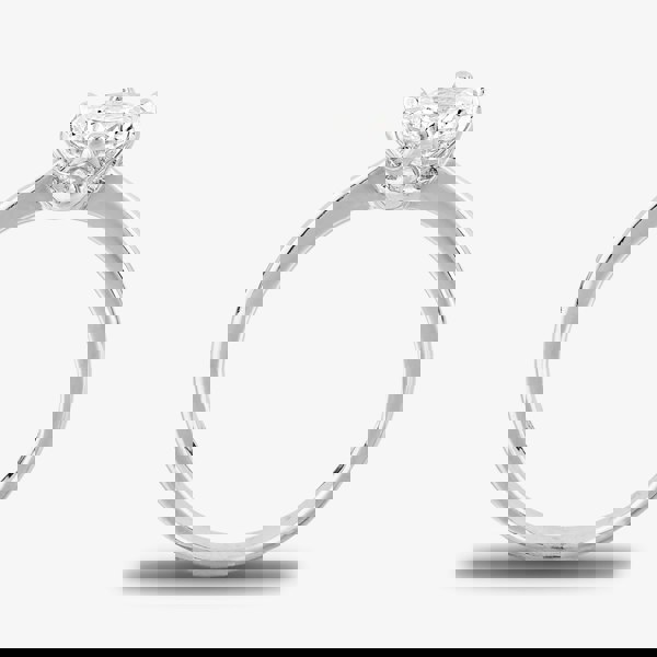 Starbright Silver 6mm Six Claw Round Cubic Zirconia Ring R3227(6M) 3A