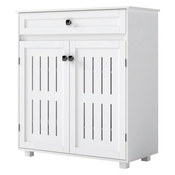 Levede Shoe Cabinet Storage Cupboard Wooden Footwear Stand Rack 2 Doors White