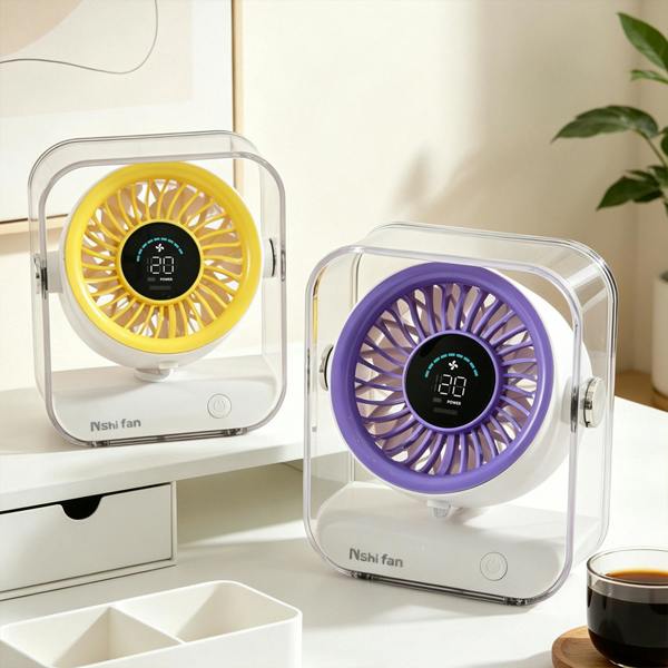 Leaper Digital Display Portable Rechargeable Desktop Cooling Fan