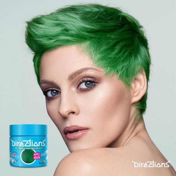 Directions 4 x La Riche Directions Semi-Permanent Hair Color 100ml Tubs - Apple Green