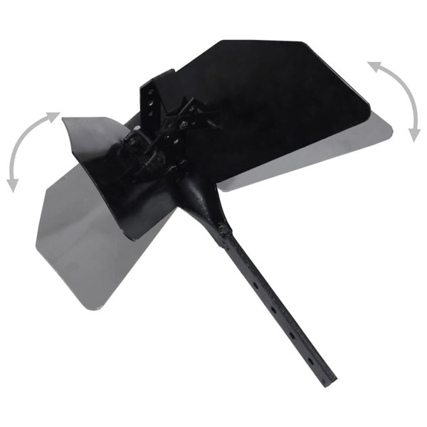 Berkfield Tiller Plough Attachment Black Metal