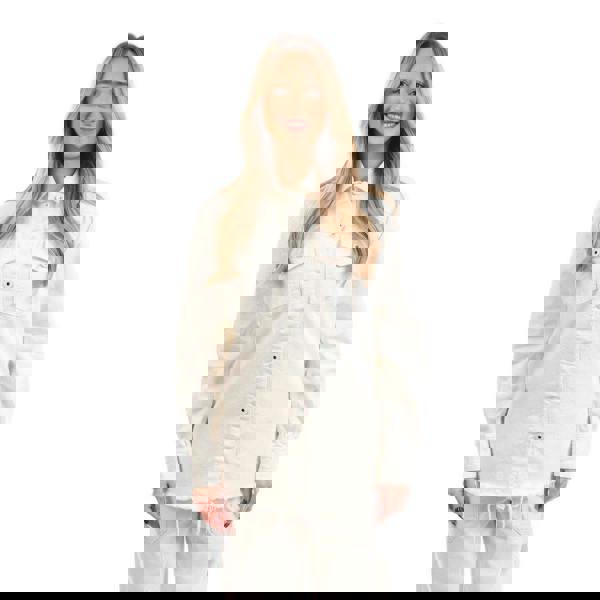 Off White Womens/Ladies Corporate Long-Sleeved Shirt - White/Black