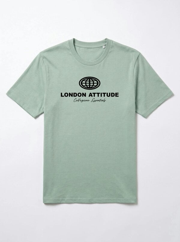 London Attitude Essential Globe Logo Premium Organic Cotton T-Shirt