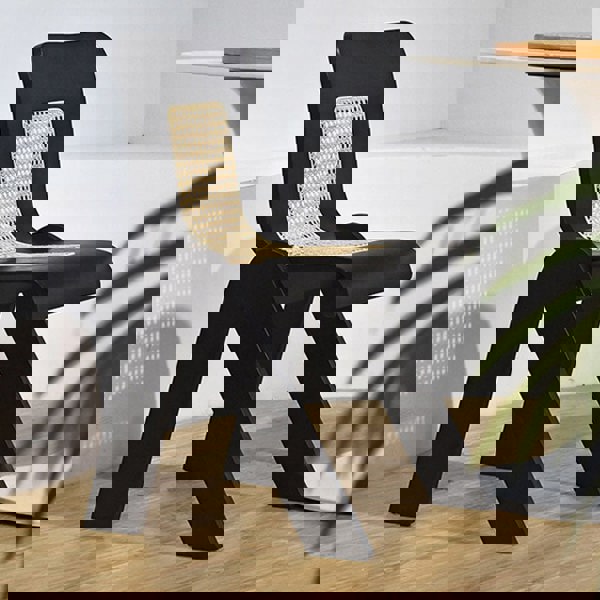 Nita Curved Rattan Dining Chair, Rubber Wood-Rit Concept-Rit Concept